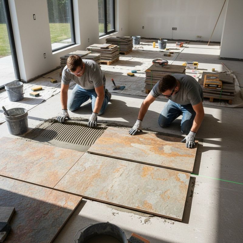Our team working on Flooring Service projects in Stoneham, MA