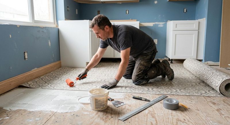 Sheet Linoleum Installation in Dracut, MA